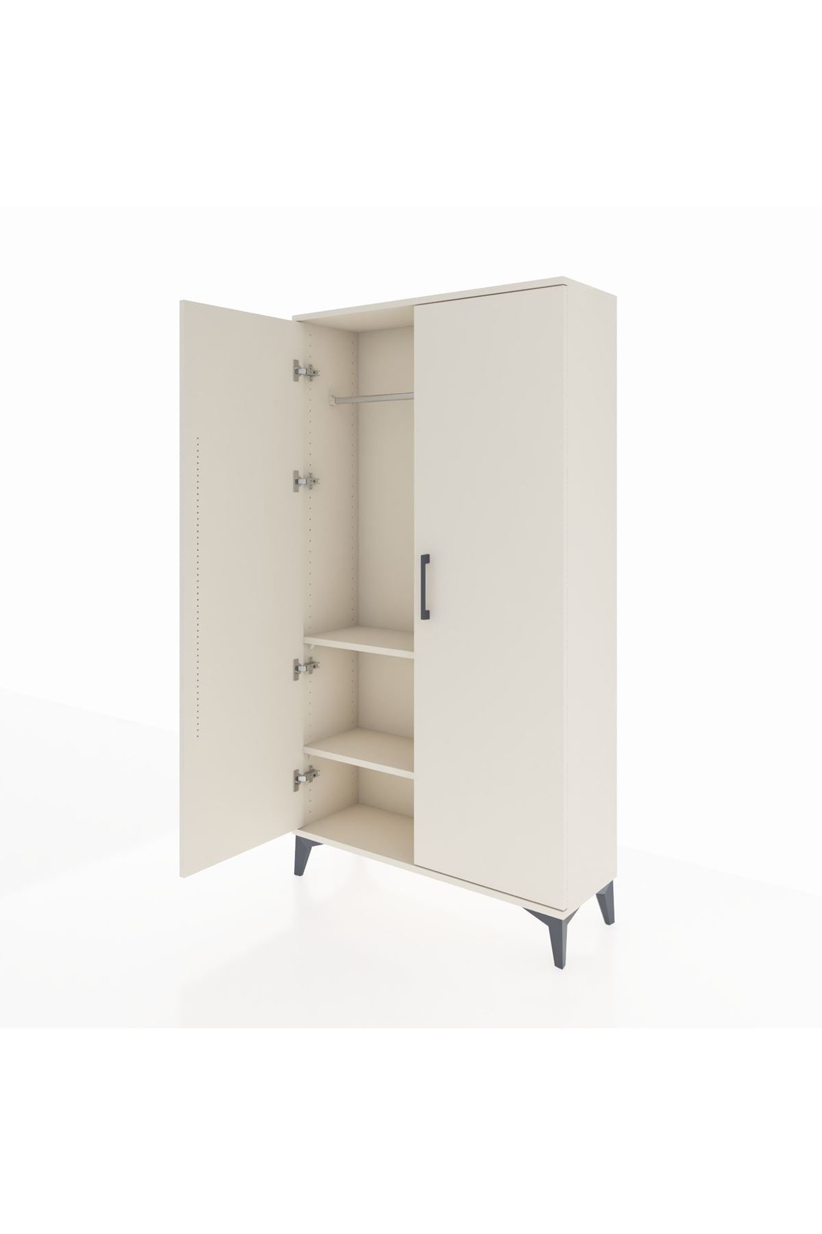 Arges Dolap 2 Raflı Kapaklı Tek Askılı 88x30x163 - S21M103V1A