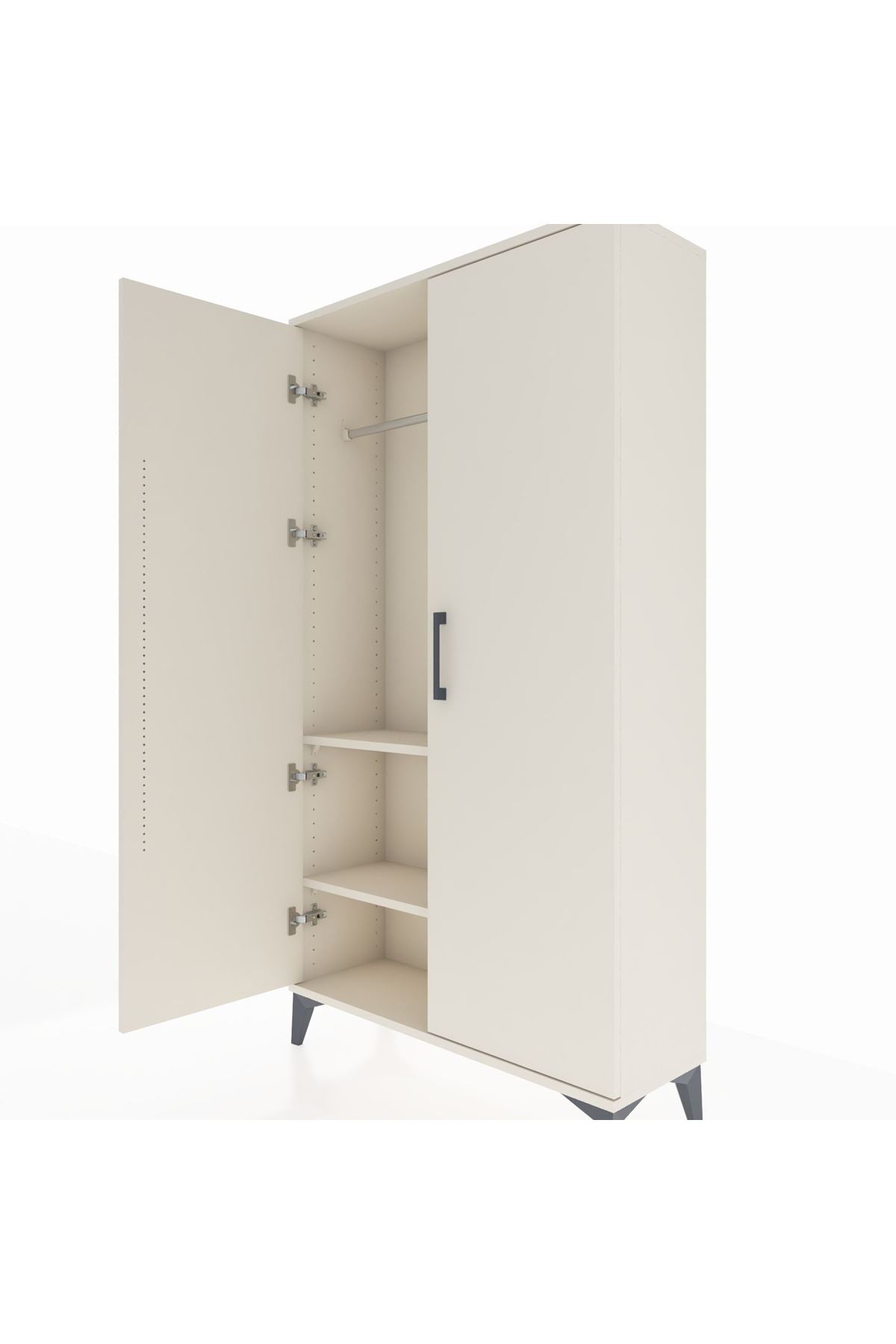 Arges Dolap 2 Raflı Kapaklı Tek Askılı 88x30x163 - S21M103V1A