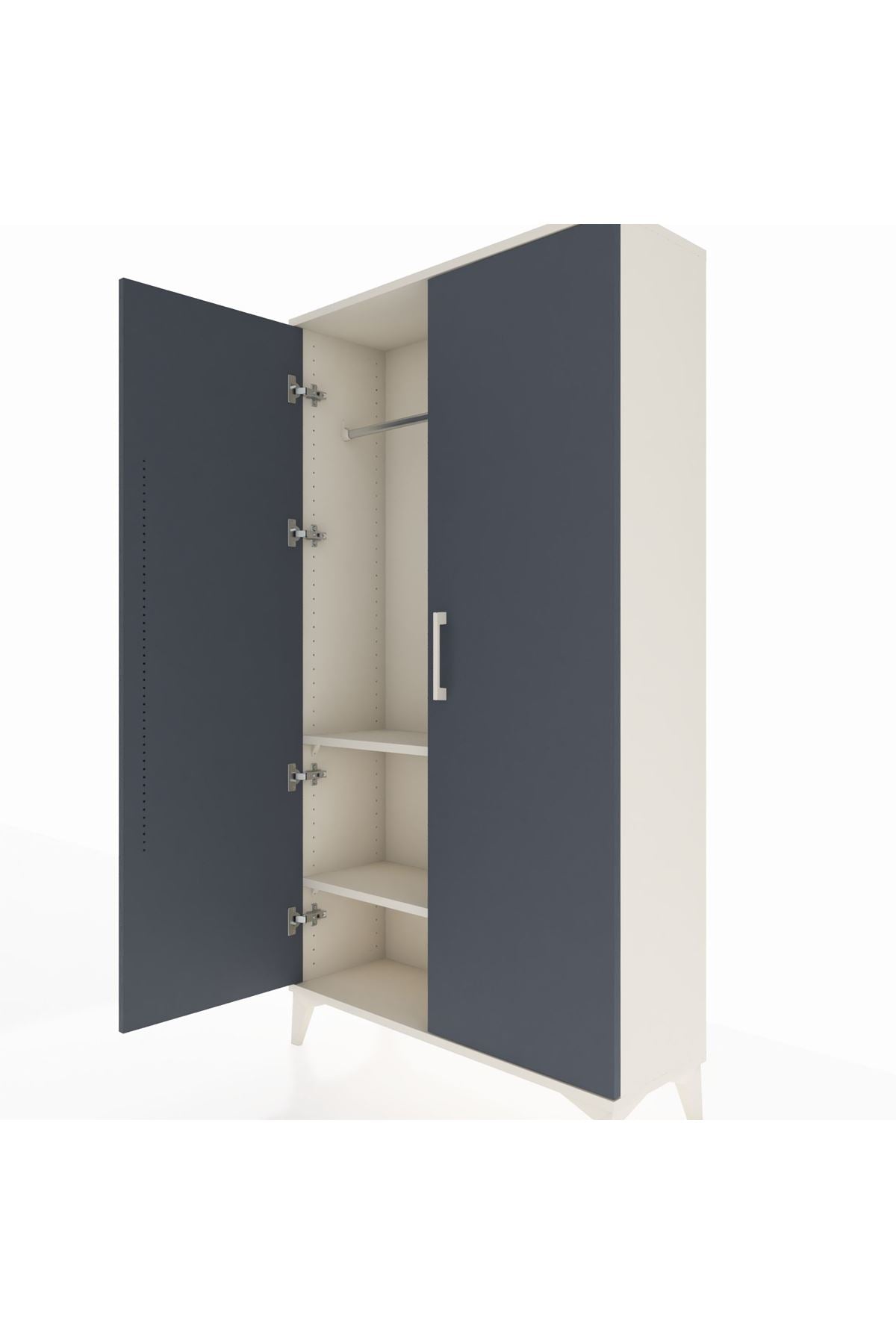 Arges Dolap 2 Raflı Kapaklı Tek Askılı 88x30x163 - S21M103V2A