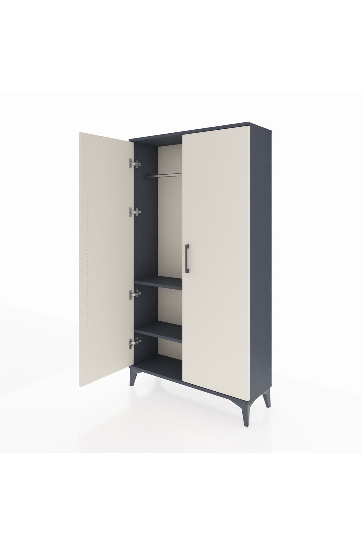 Arges Dolap 2 Raflı Kapaklı Tek Askılı 88x30x163 - S21M103V4A