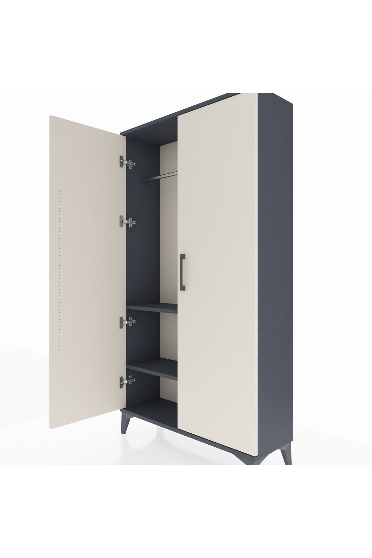 Arges Dolap 2 Raflı Kapaklı Tek Askılı 88x30x163 - S21M103V4A