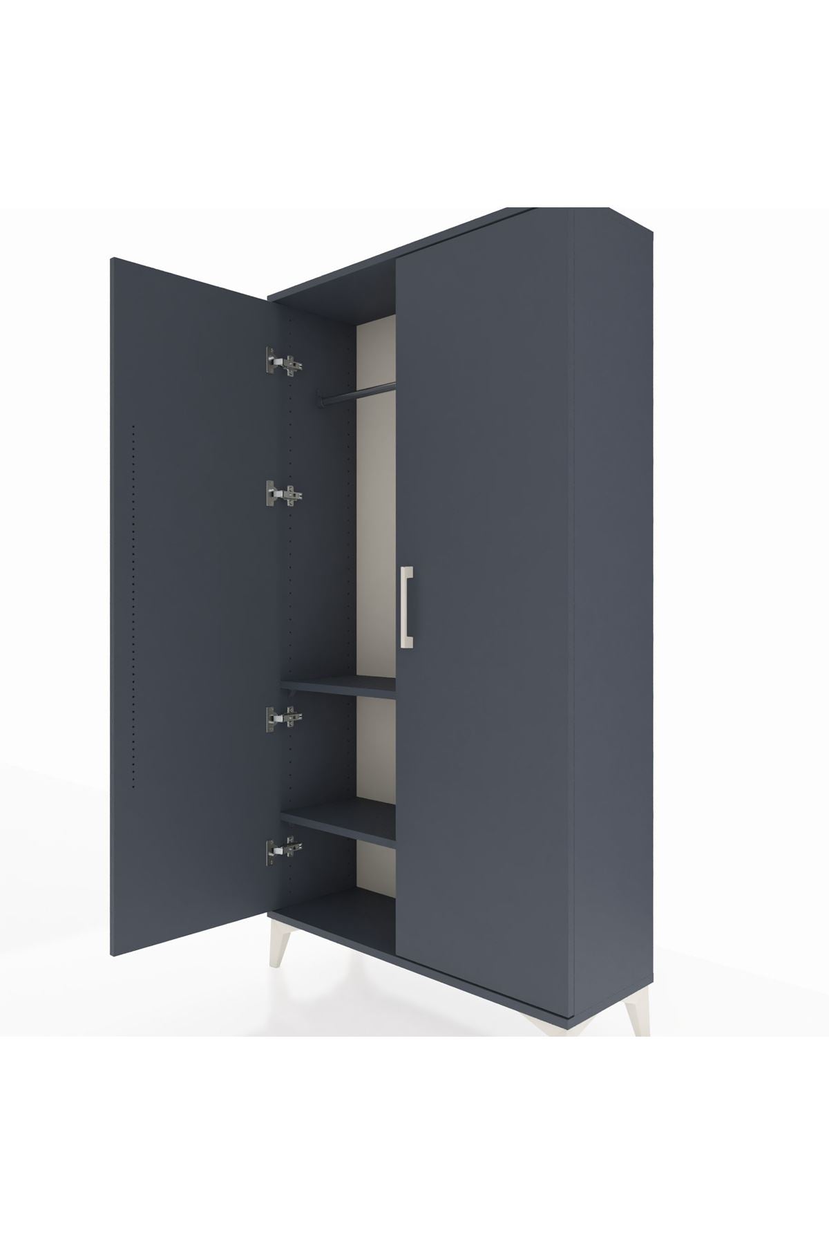 Arges Dolap 2 Raflı Kapaklı Tek Askılı 88x30x163 - S21M103V5A