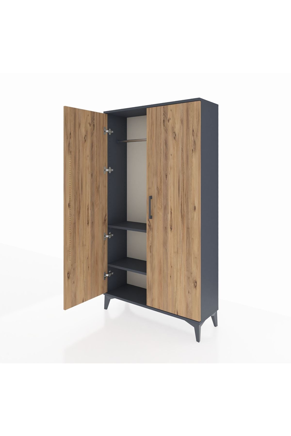 Arges Dolap 2 Raflı Kapaklı Tek Askılı 88x30x163 - S21M103V6A