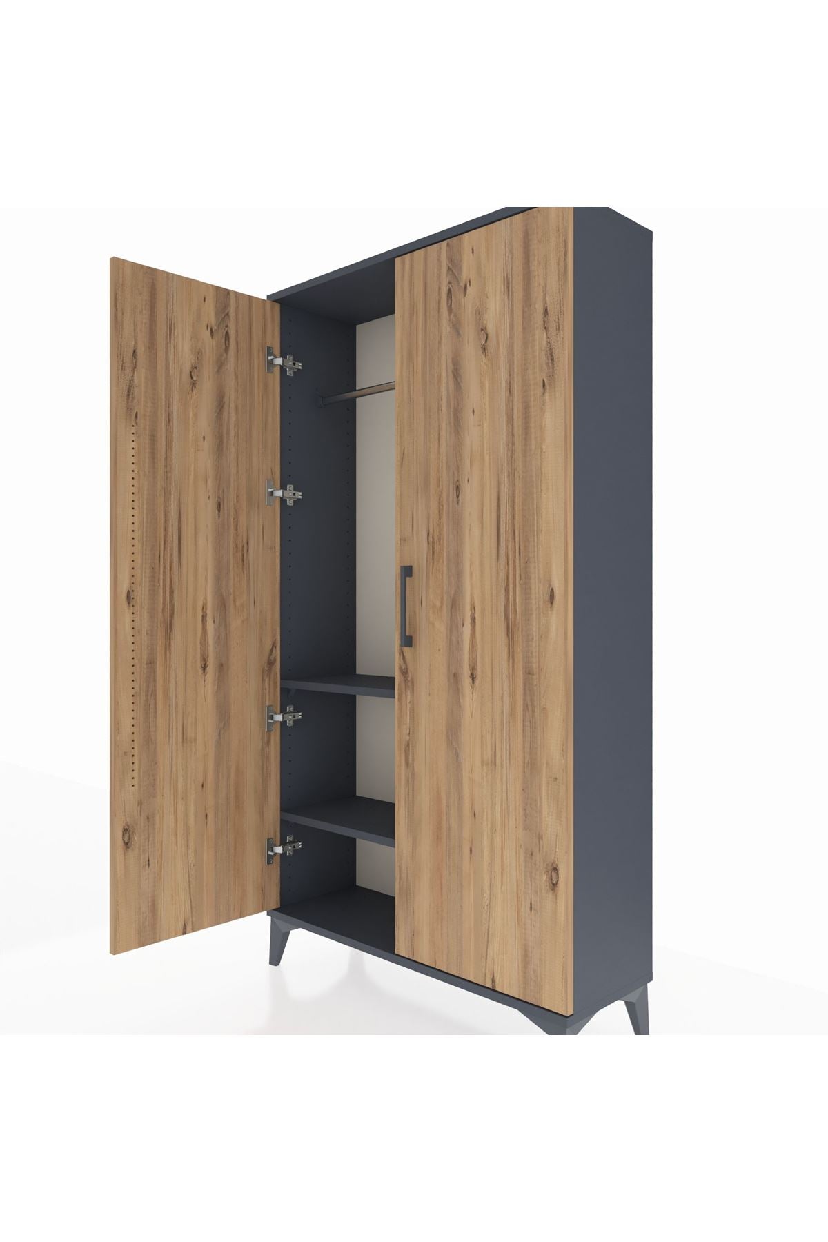 Arges Dolap 2 Raflı Kapaklı Tek Askılı 88x30x163 - S21M103V6A