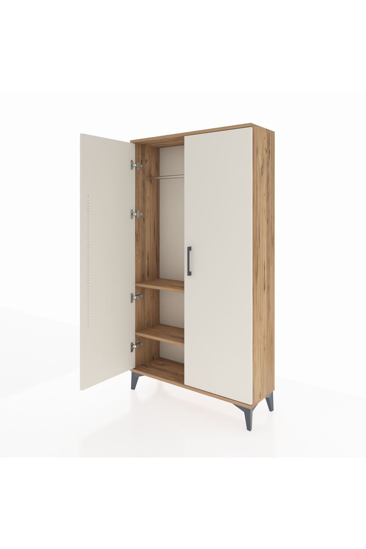Arges Dolap 2 Raflı Kapaklı Tek Askılı 88x30x163 - S21M103V7A