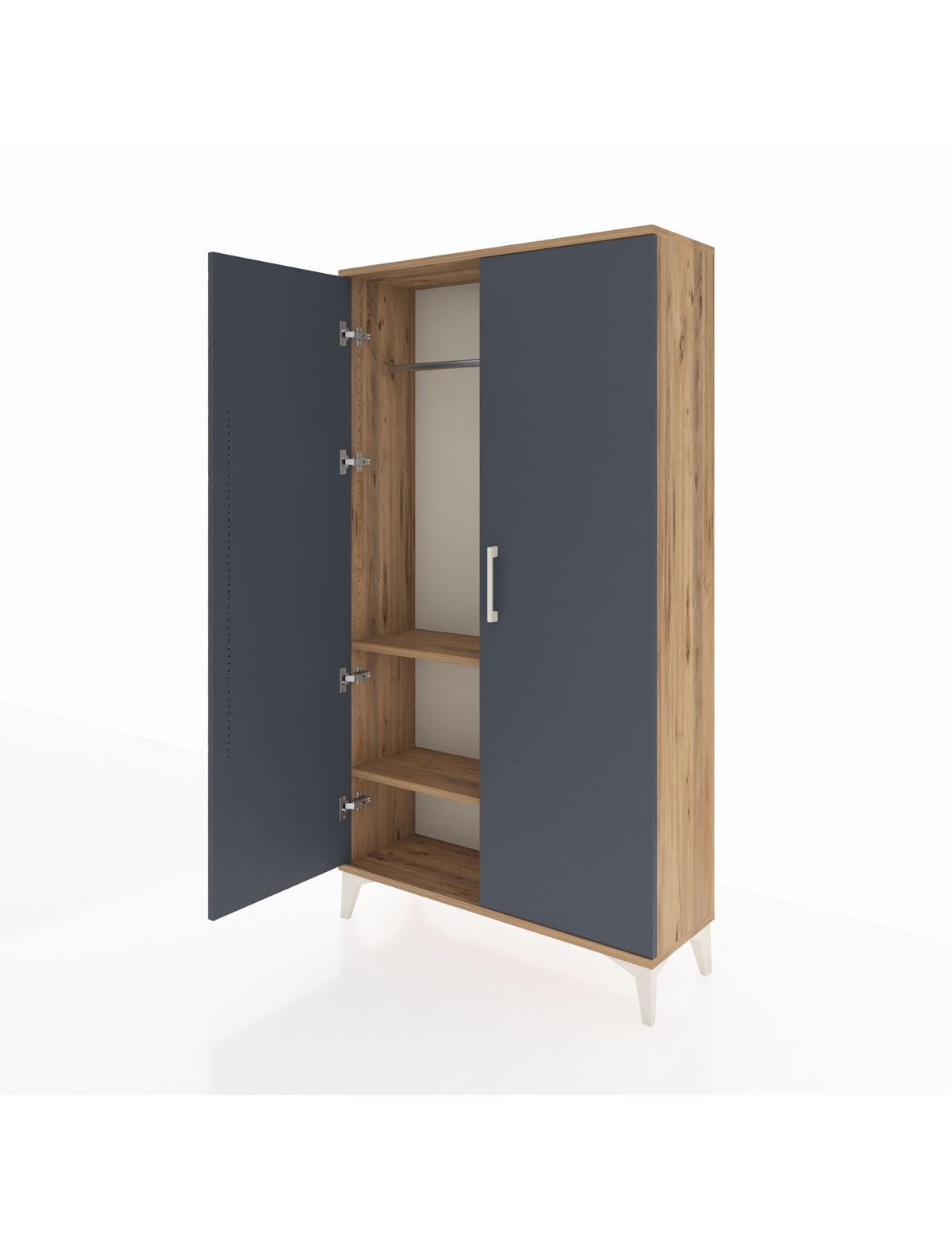 Arges Dolap 2 Raflı Kapaklı Tek Askılı 88x30x163 - S21M103V8A