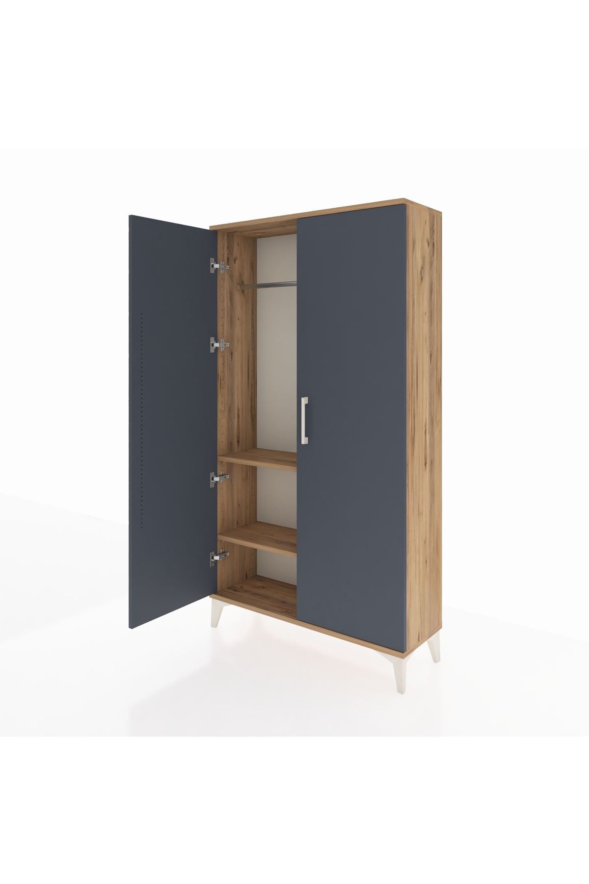 Arges Dolap 2 Raflı Kapaklı Tek Askılı 88x30x163 - S21M103V8A