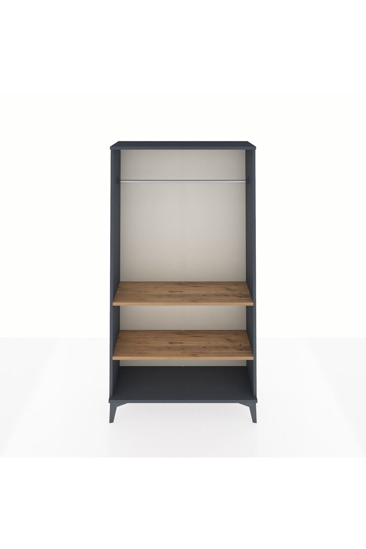Arges Dolap 2 Raflı Kapaklı Tek Askılı 88x30x163 - S21M104V6A