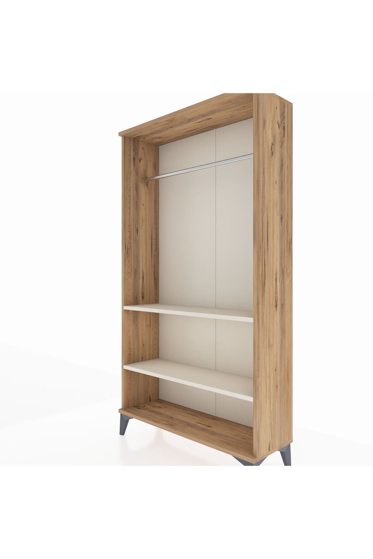 Arges Dolap 2 Raflı Kapaklı Tek Askılı 88x30x163 - S21M104V7A