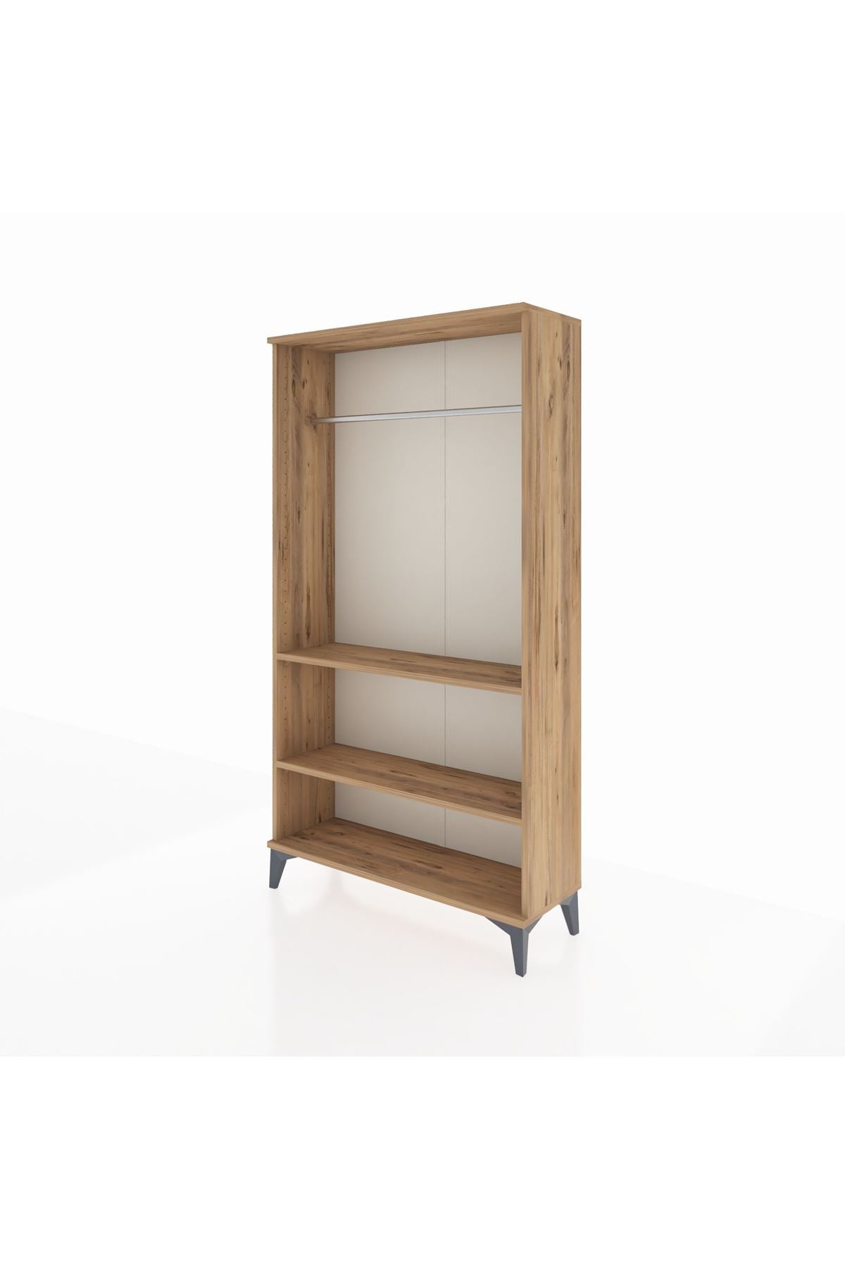 Arges Dolap 2 Raflı Kapaklı Tek Askılı 88x30x163 - S21M104V9A