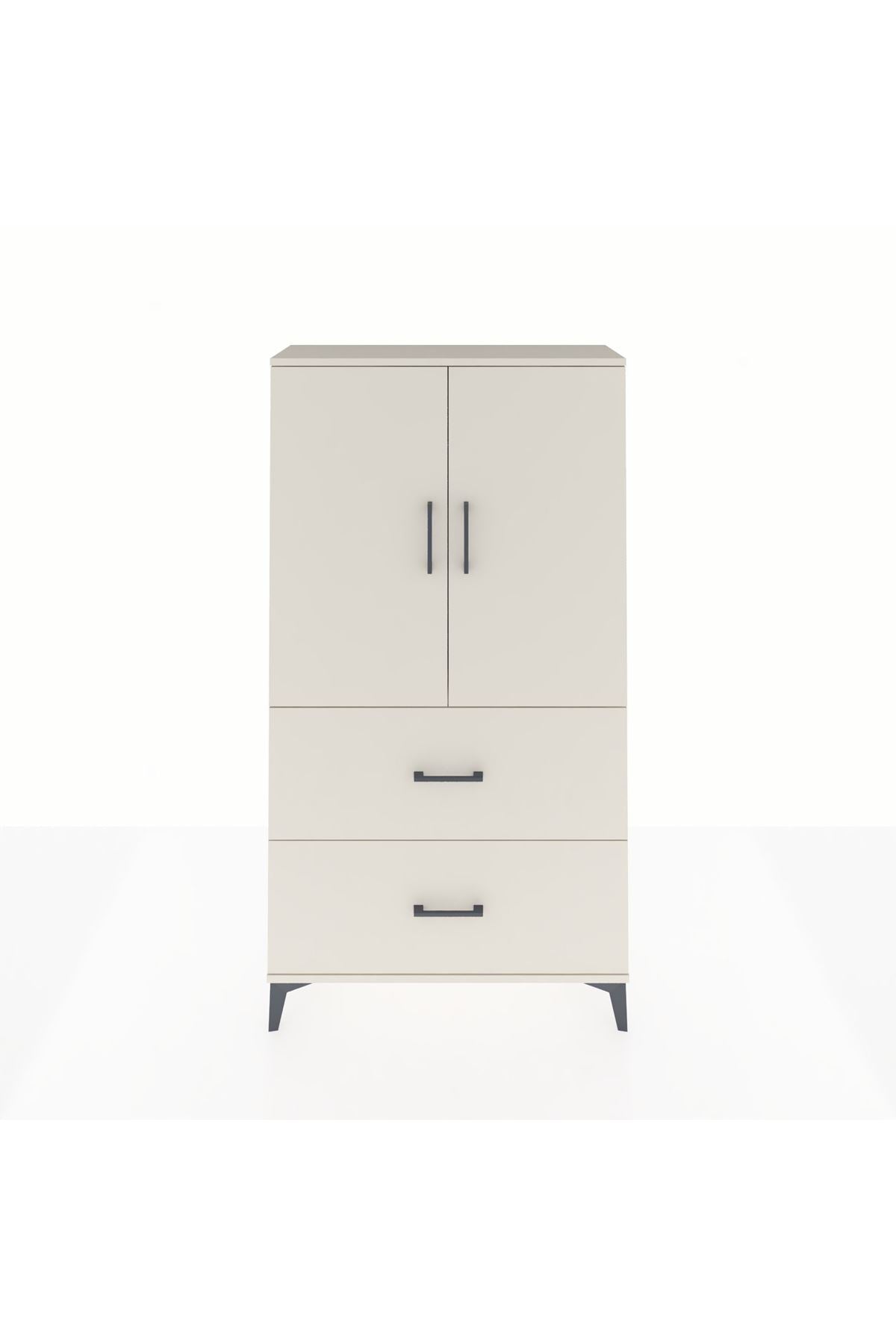 Arges Dolap Tek Raflı 2 Çekmeceli Tek Askılı 88x30x163 - S21M105V1A