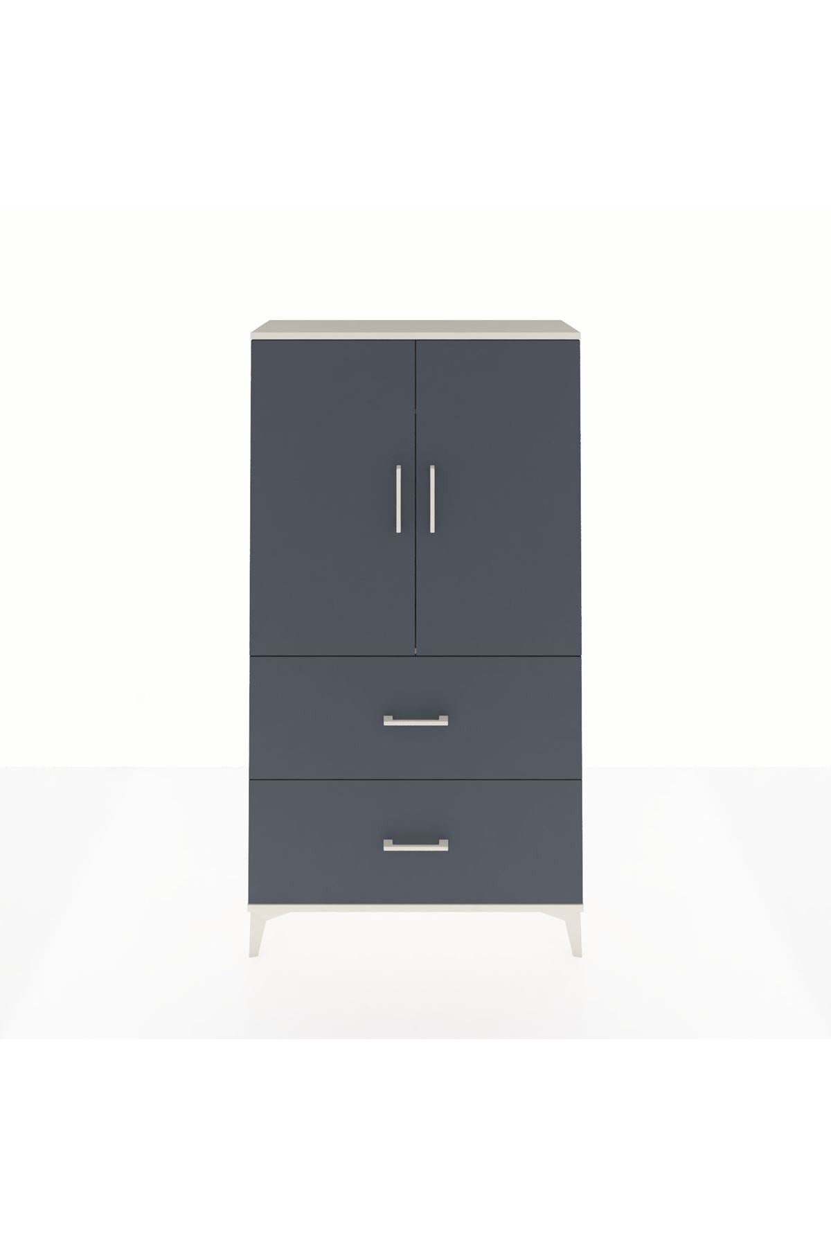 Arges Dolap Tek Raflı 2 Çekmeceli Tek Askılı 88x30x163 - S21M105V2A