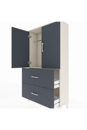 Arges Dolap Tek Raflı 2 Çekmeceli Tek Askılı 88x30x163 - S21M105V2A