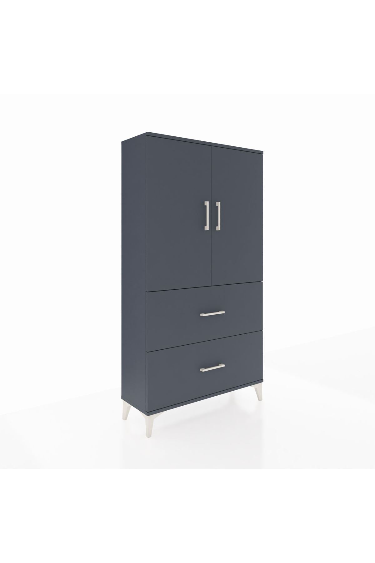 Arges Dolap Tek Raflı 2 Çekmeceli Tek Askılı 88x30x163 - S21M105V5A