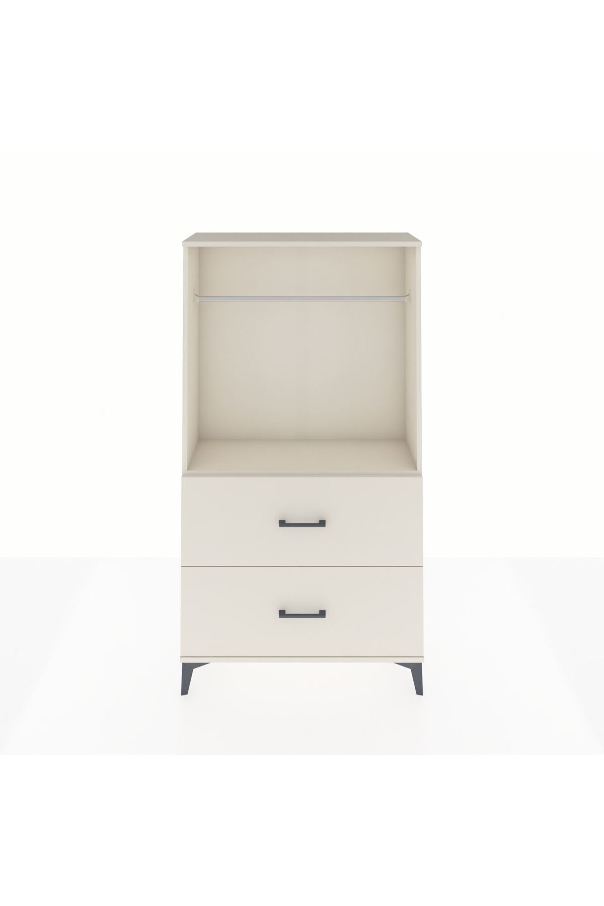 Arges Dolap Tek Raflı 2 Çekmeceli Tek Askılı 88x30x163 - S21M106V1A