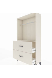 Arges Dolap Tek Raflı 2 Çekmeceli Tek Askılı 88x30x163 - S21M106V1A