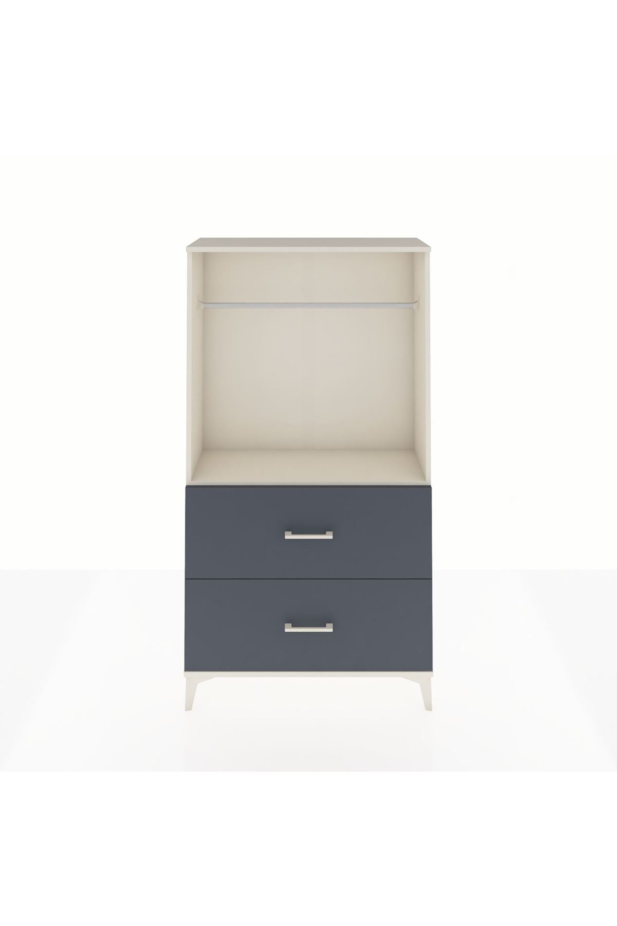Arges Dolap Tek Raflı 2 Çekmeceli Tek Askılı 88x30x163 - S21M106V2A