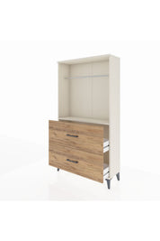 Arges Dolap Tek Raflı 2 Çekmeceli Tek Askılı 88x30x163 - S21M106V3A