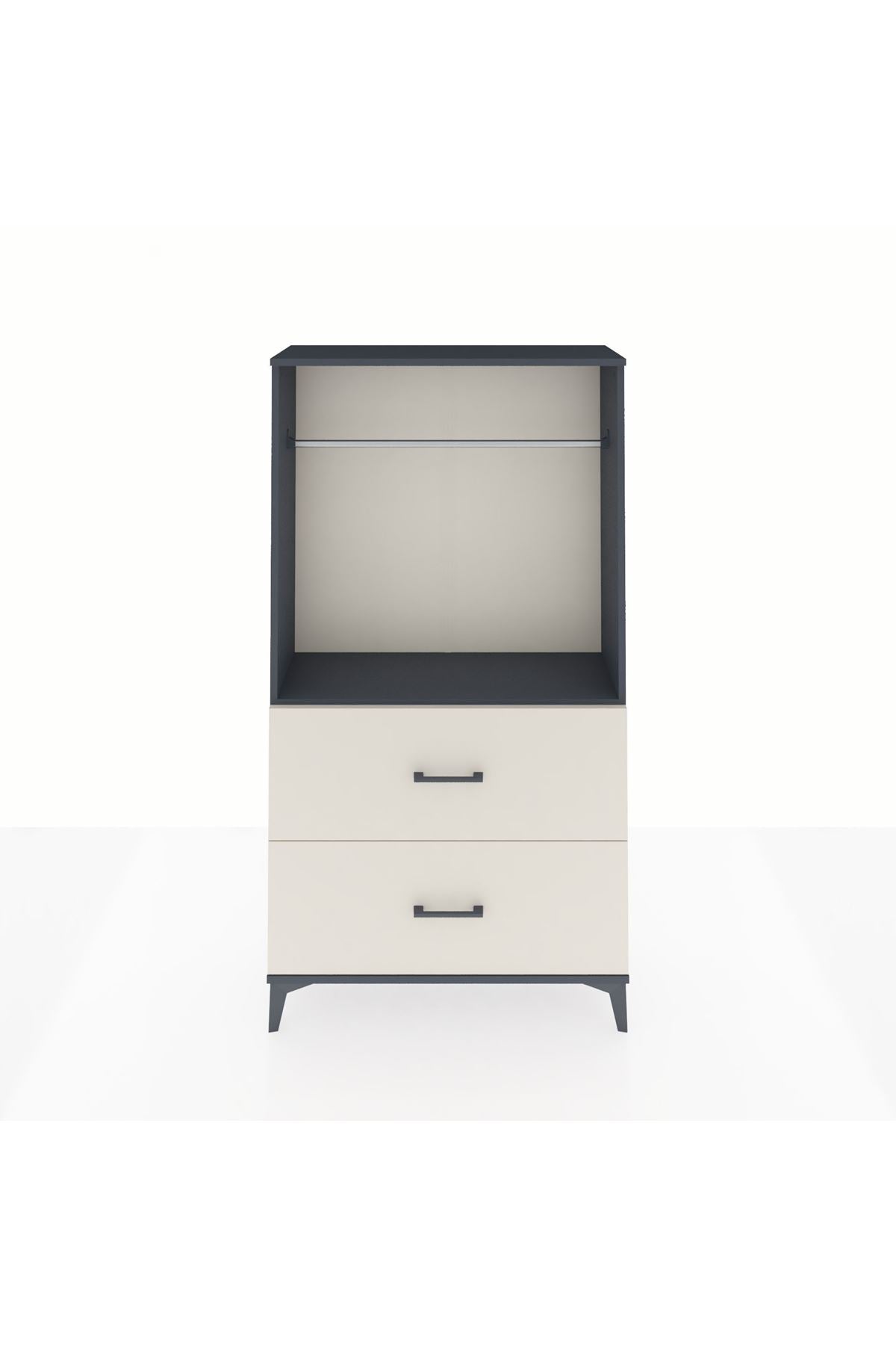Arges Dolap Tek Raflı 2 Çekmeceli Tek Askılı 88x30x163 - S21M106V4A