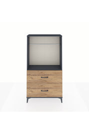 Arges Dolap Tek Raflı 2 Çekmeceli Tek Askılı 88x30x163 - S21M106V6A