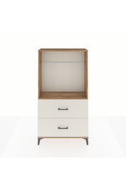 Arges Dolap Tek Raflı 2 Çekmeceli Tek Askılı 88x30x163 - S21M106V7A