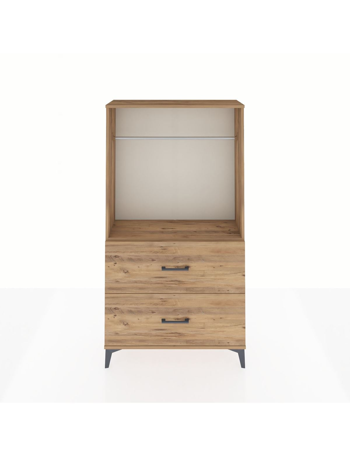 Arges Dolap Tek Raflı 2 Çekmeceli Tek Askılı 88x30x163 - S21M106V9A
