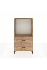 Arges Dolap Tek Raflı 2 Çekmeceli Tek Askılı 88x30x163 - S21M106V9A