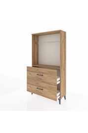Arges Dolap Tek Raflı 2 Çekmeceli Tek Askılı 88x30x163 - S21M106V9A