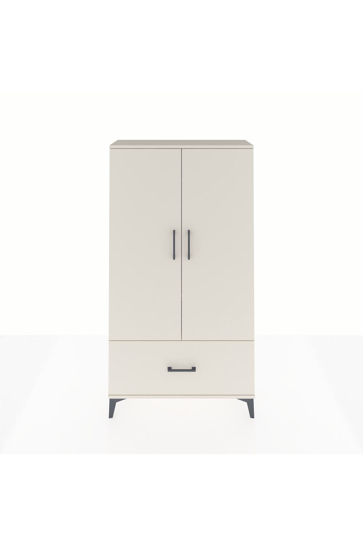 Arges Dolap 2 Raflı Tek Çekmeceli Tek Askılı 88x30x163 - S21M107V1A