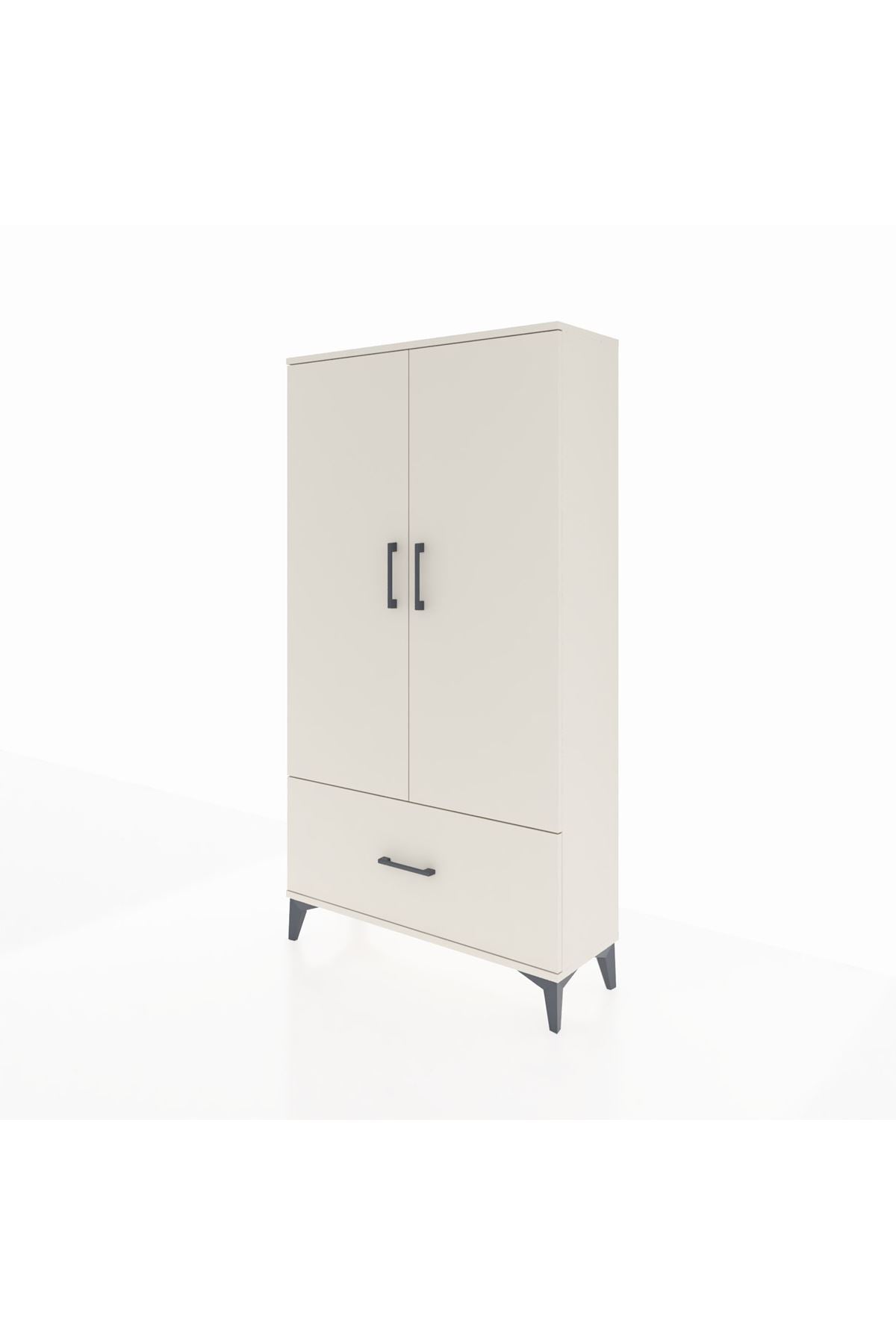 Arges Dolap 2 Raflı Tek Çekmeceli Tek Askılı 88x30x163 - S21M107V1A