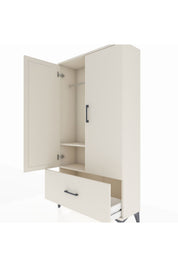 Arges Dolap 2 Raflı Tek Çekmeceli Tek Askılı 88x30x163 - S21M107V1A