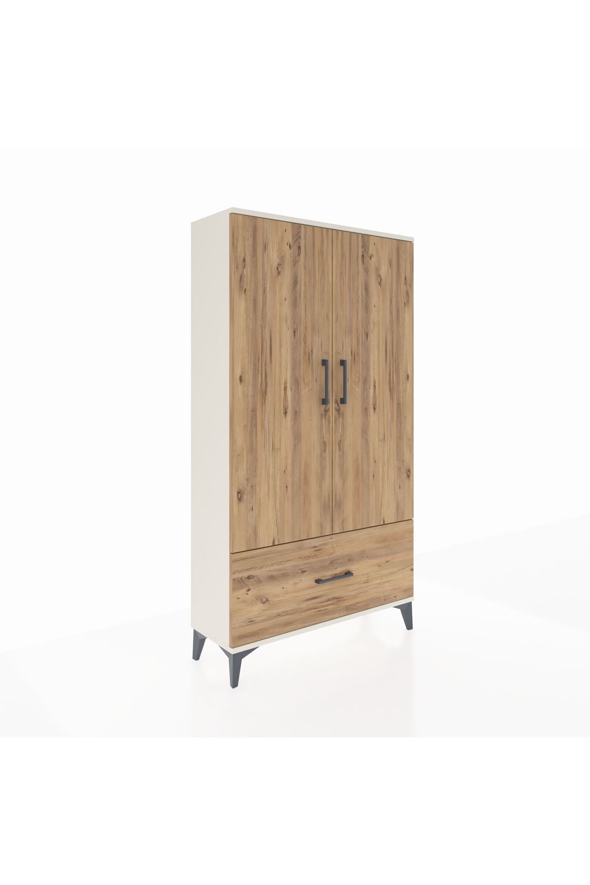 Arges Dolap 2 Raflı Tek Çekmeceli Tek Askılı 88x30x163 - S21M107V3A