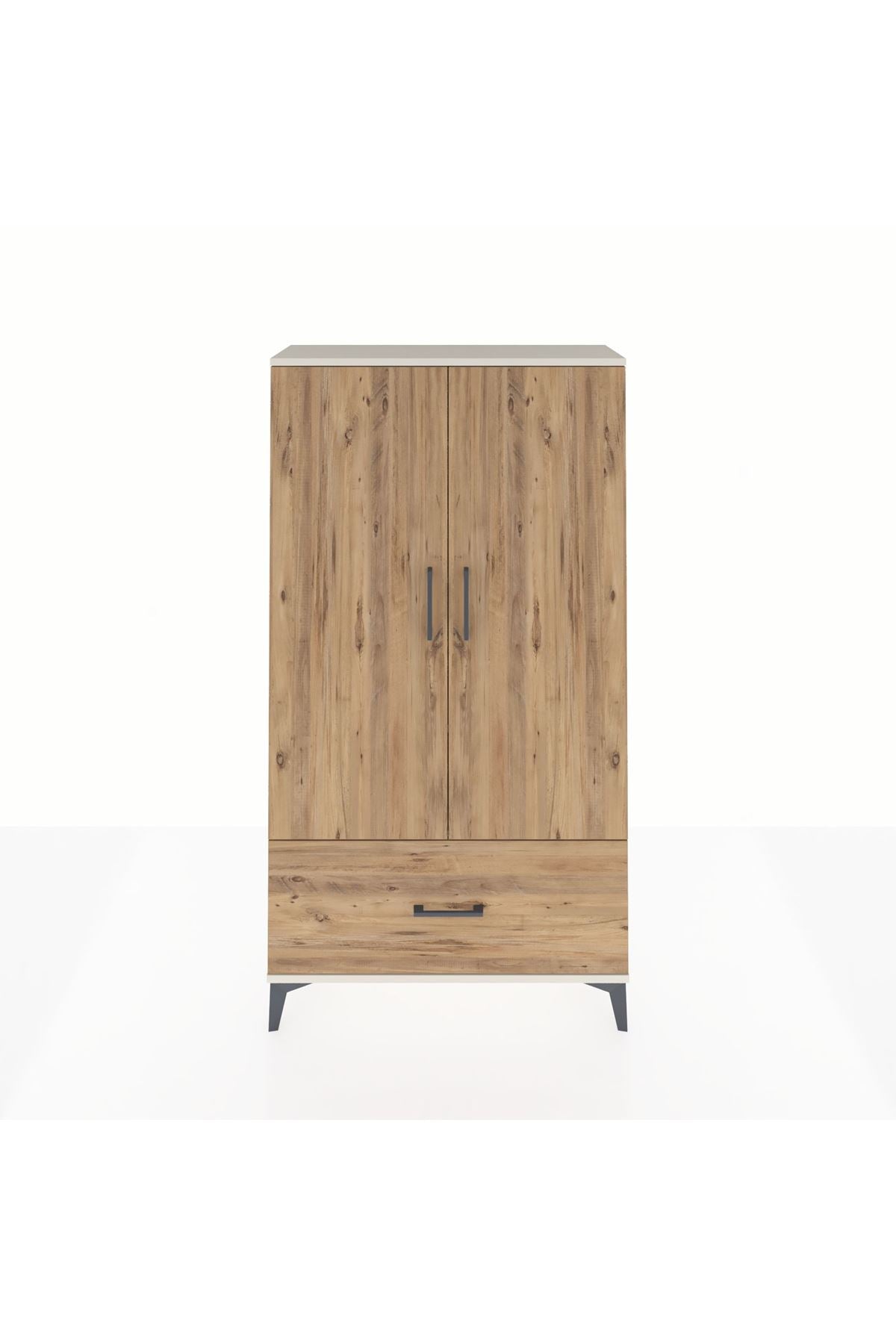 Arges Dolap 2 Raflı Tek Çekmeceli Tek Askılı 88x30x163 - S21M107V3A