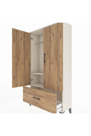 Arges Dolap 2 Raflı Tek Çekmeceli Tek Askılı 88x30x163 - S21M107V3A