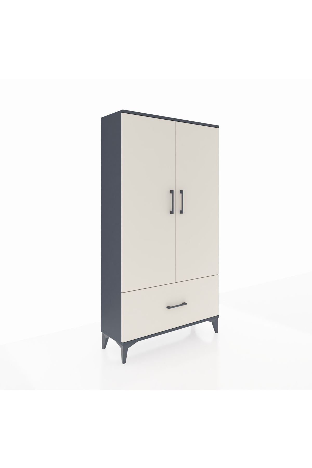 Arges Dolap 2 Raflı Tek Çekmeceli Tek Askılı 88x30x163 - S21M107V4A