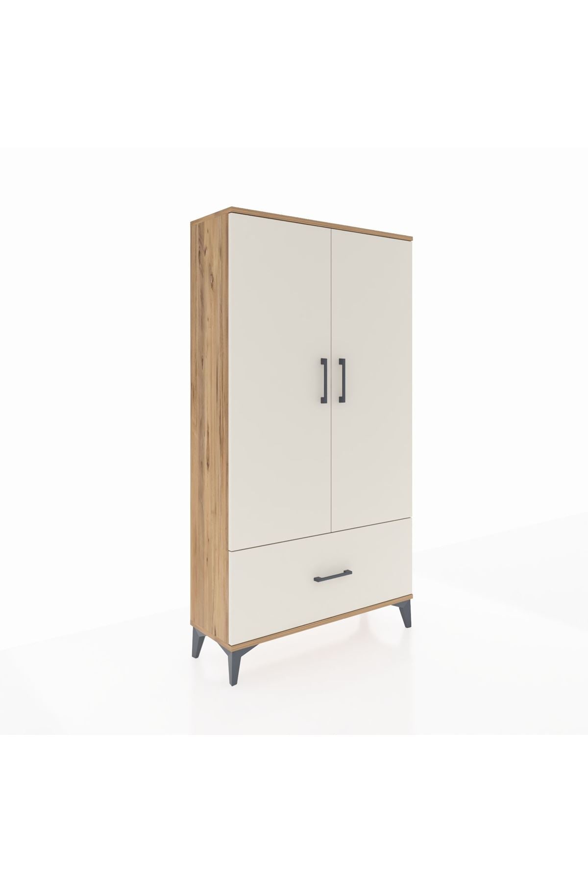Arges Dolap 2 Raflı Tek Çekmeceli Tek Askılı 88x30x163 - S21M107V7A