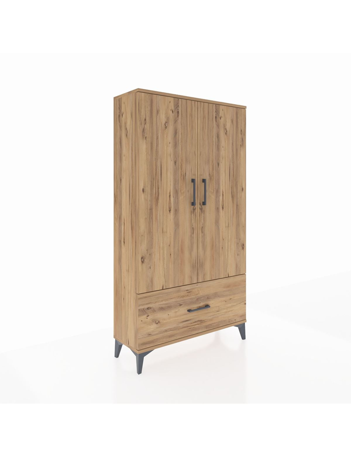 Arges Dolap 2 Raflı Tek Çekmeceli Tek Askılı 88x30x163 - S21M107V9A