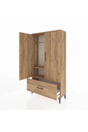 Arges Dolap 2 Raflı Tek Çekmeceli Tek Askılı 88x30x163 - S21M107V9A