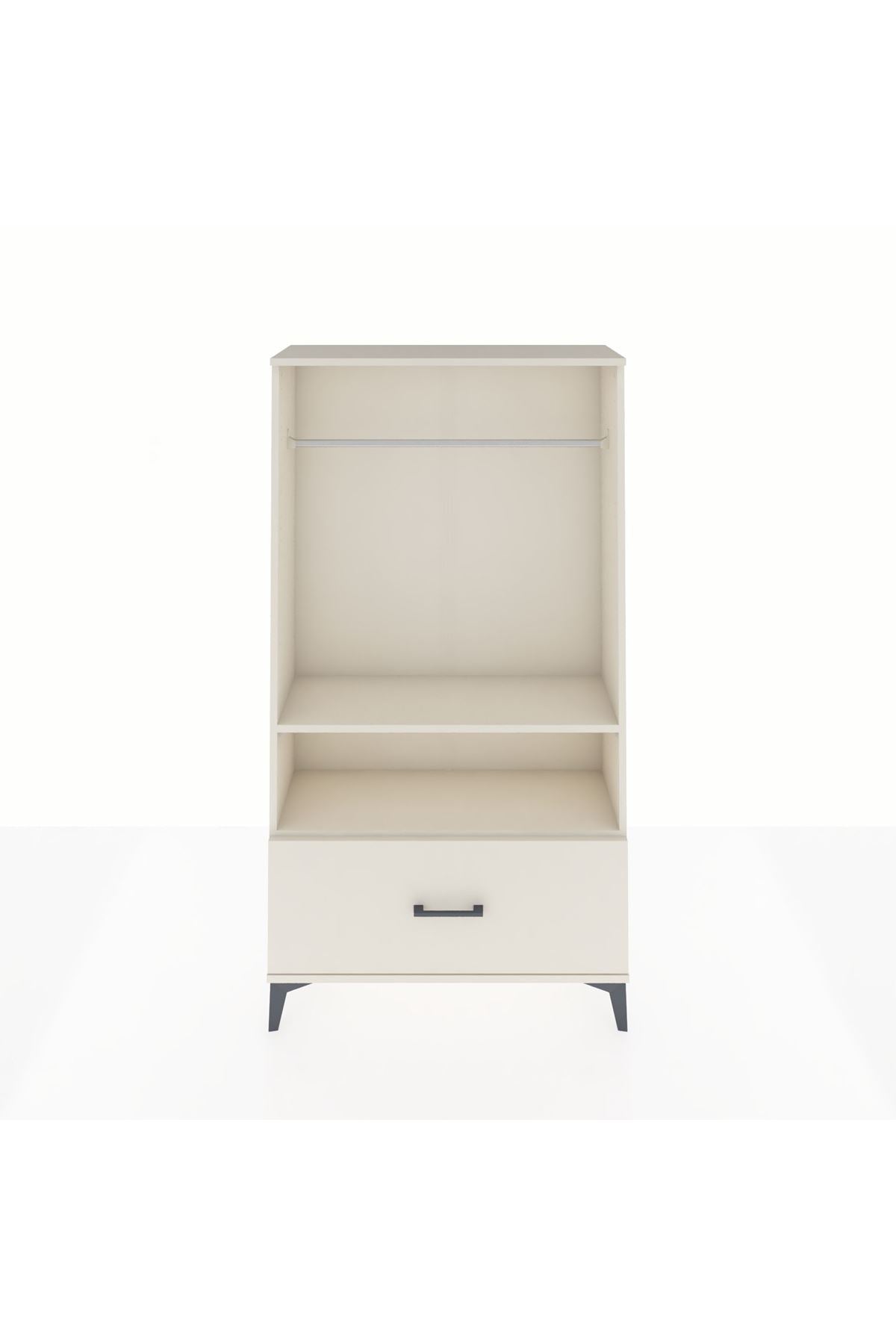 Arges Dolap 2 Raflı Tek Çekmeceli Tek Askılı 88x30x163 - S21M108V1A