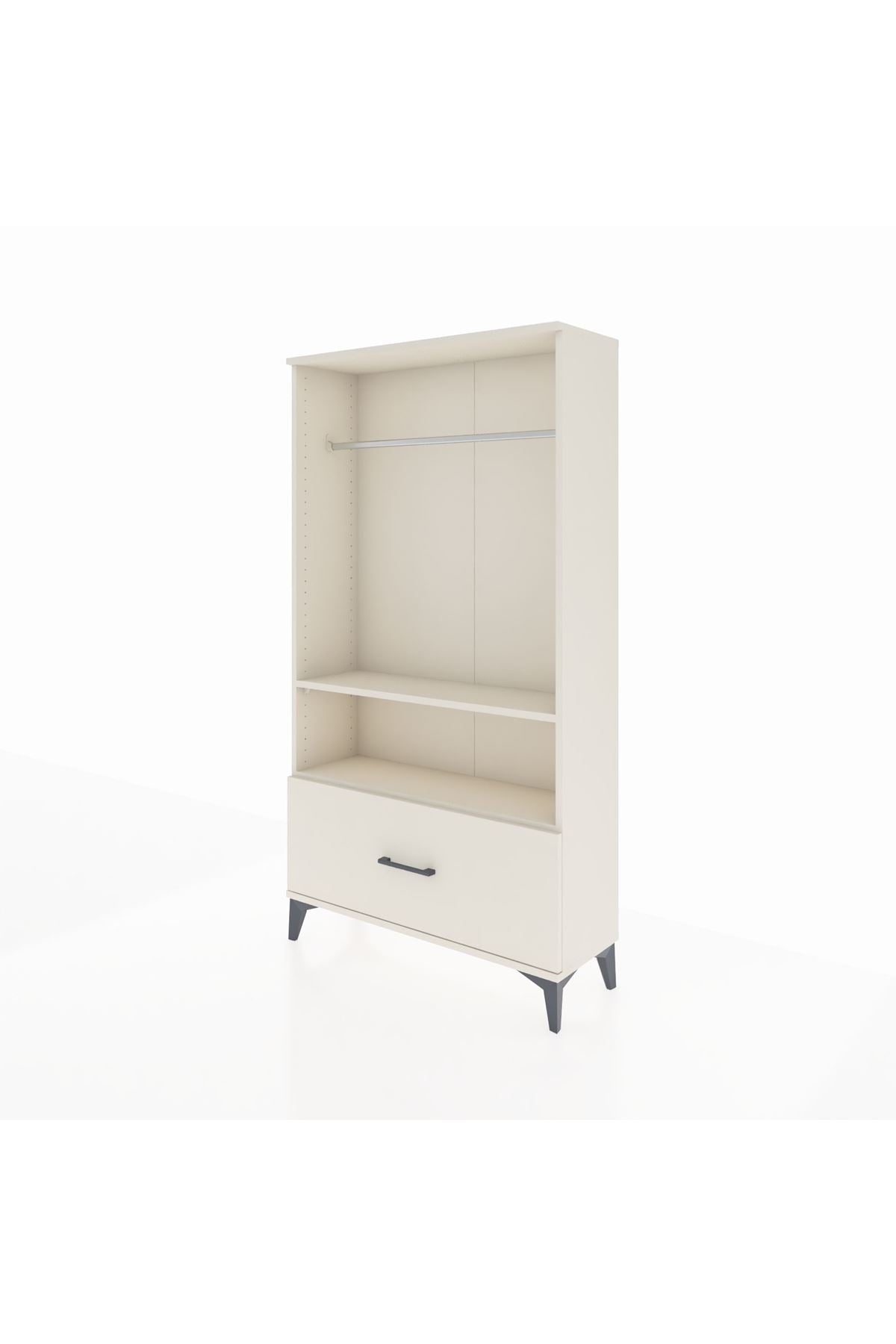 Arges Dolap 2 Raflı Tek Çekmeceli Tek Askılı 88x30x163 - S21M108V1A