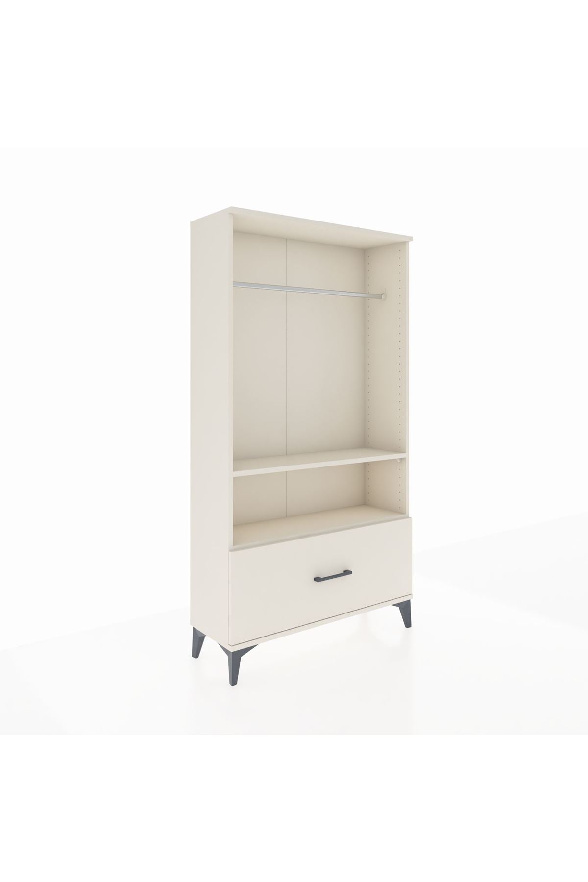 Arges Dolap 2 Raflı Tek Çekmeceli Tek Askılı 88x30x163 - S21M108V1A