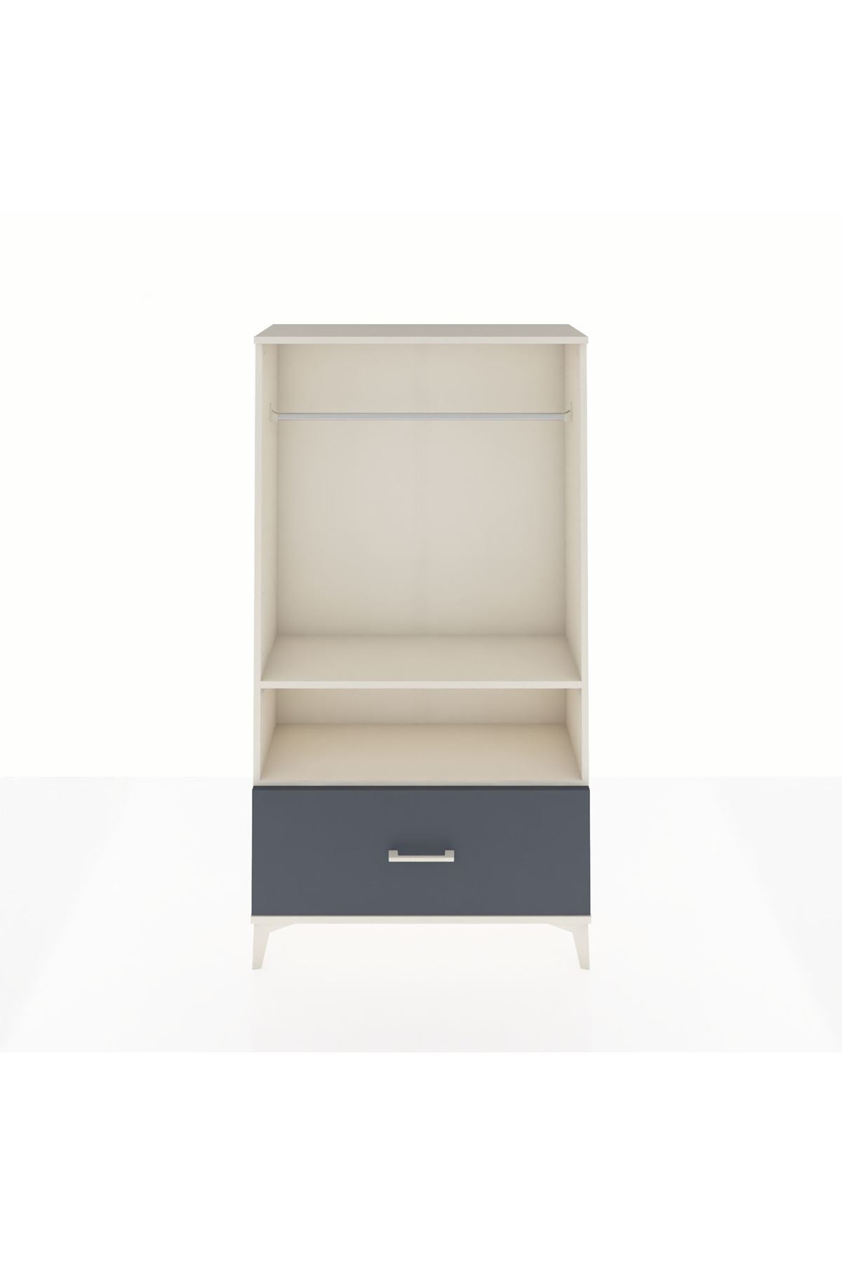 Arges Dolap 2 Raflı Tek Çekmeceli Tek Askılı 88x30x163 - S21M108V2A