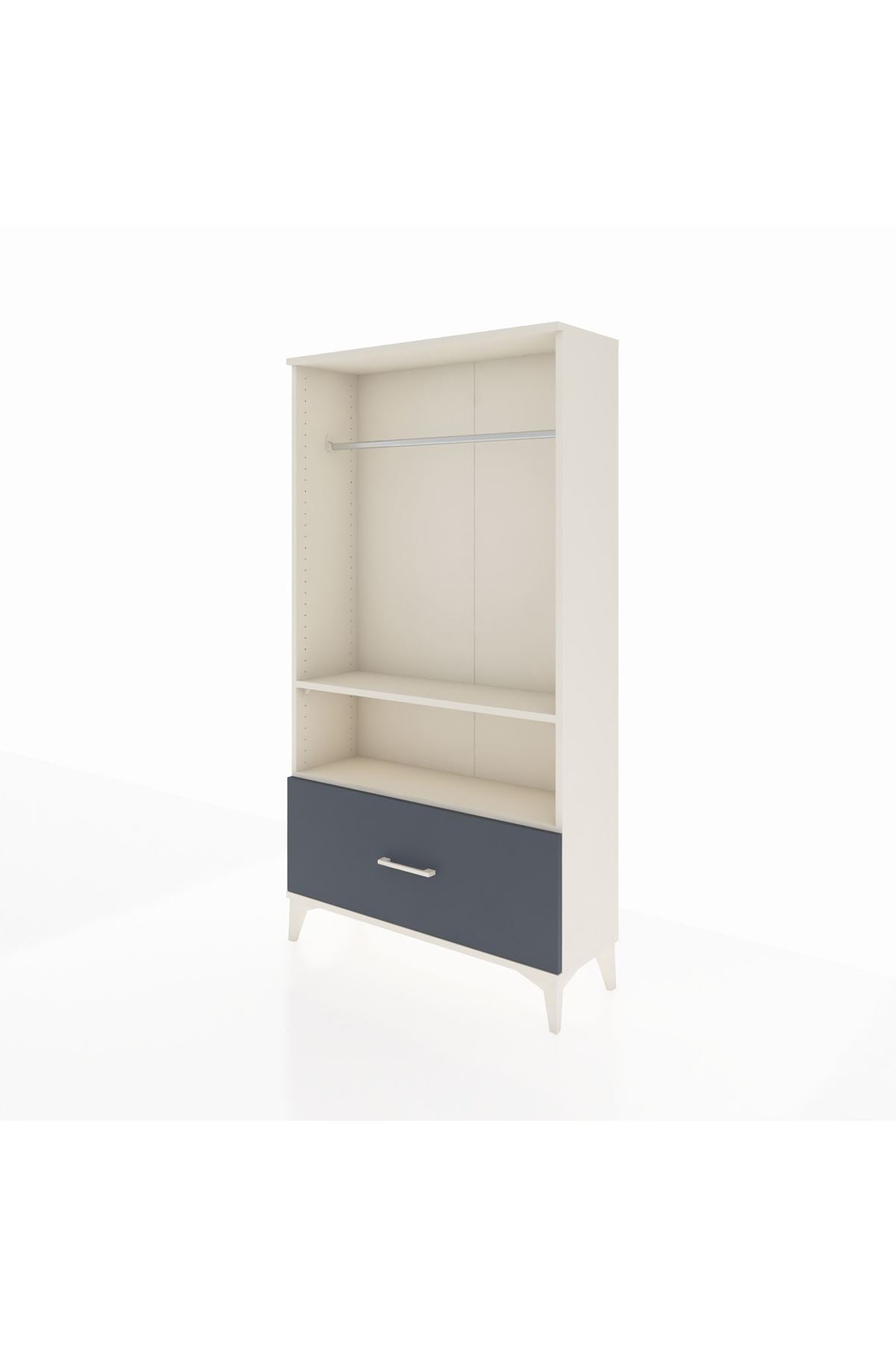 Arges Dolap 2 Raflı Tek Çekmeceli Tek Askılı 88x30x163 - S21M108V2A