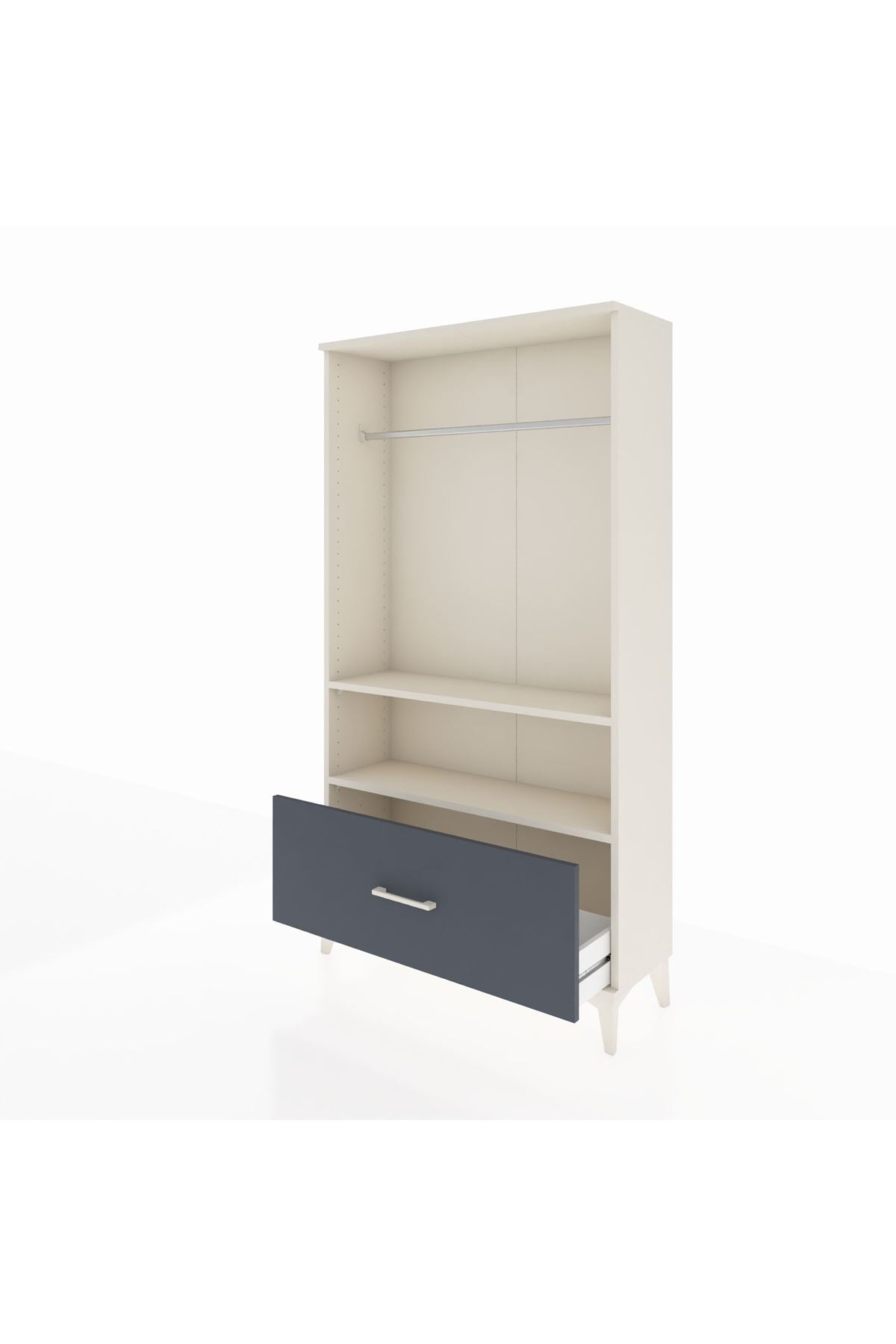 Arges Dolap 2 Raflı Tek Çekmeceli Tek Askılı 88x30x163 - S21M108V2A