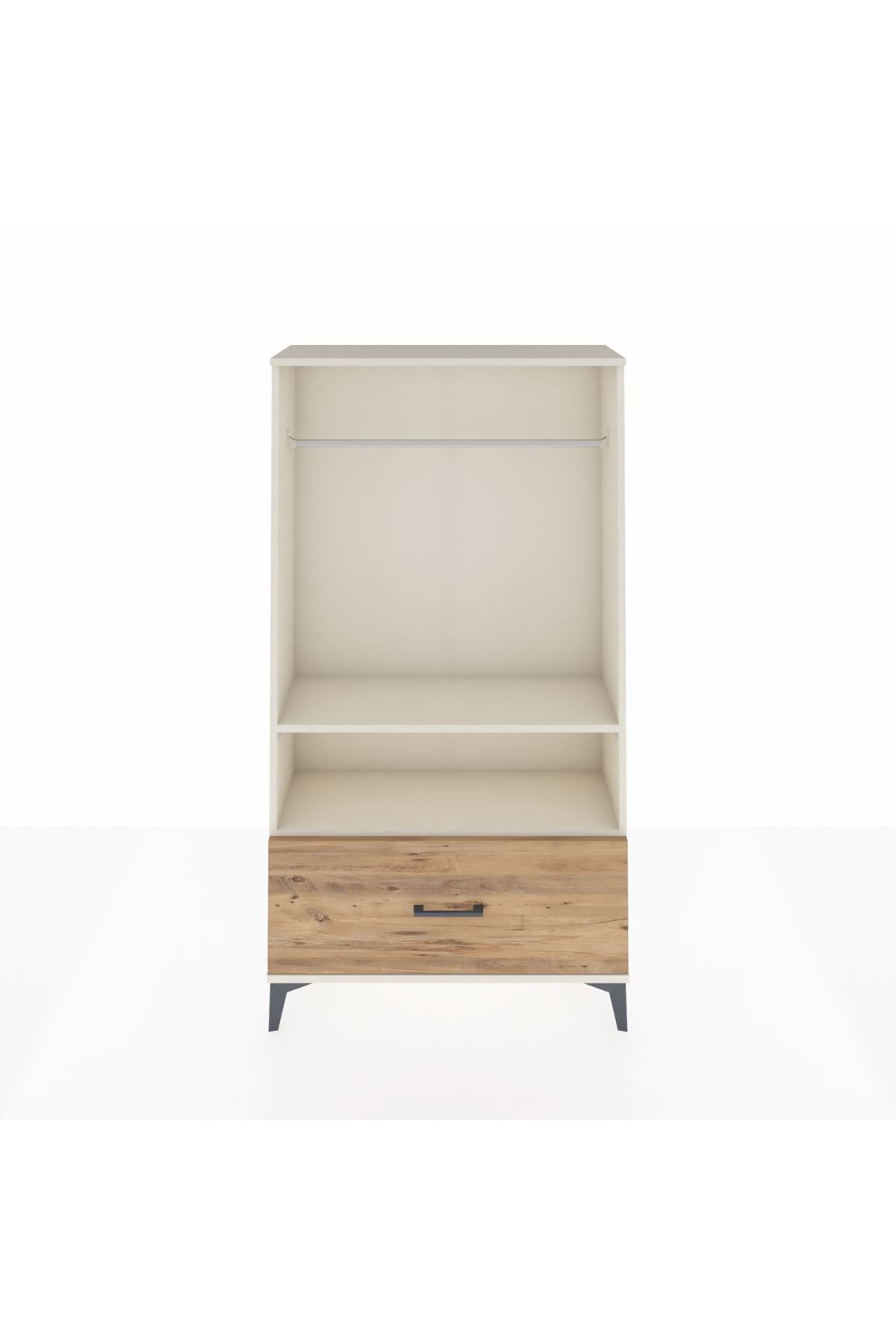 Arges Dolap 2 Raflı Tek Çekmeceli Tek Askılı 88x30x163 - S21M108V3A