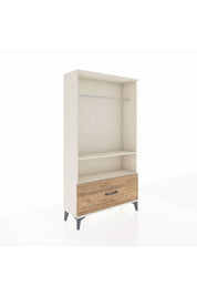 Arges Dolap 2 Raflı Tek Çekmeceli Tek Askılı 88x30x163 - S21M108V3A