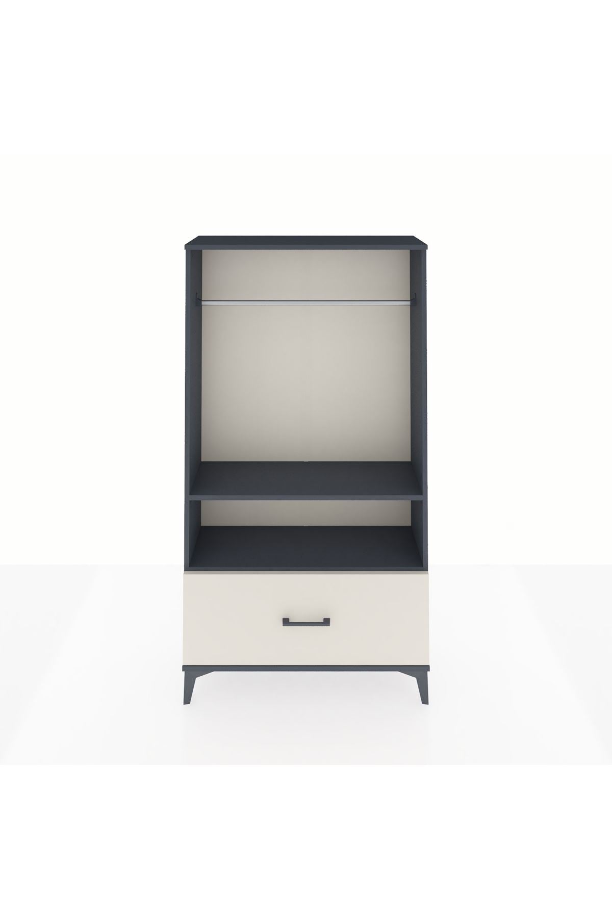 Arges Dolap 2 Raflı Tek Çekmeceli Tek Askılı 88x30x163 - S21M108V4A