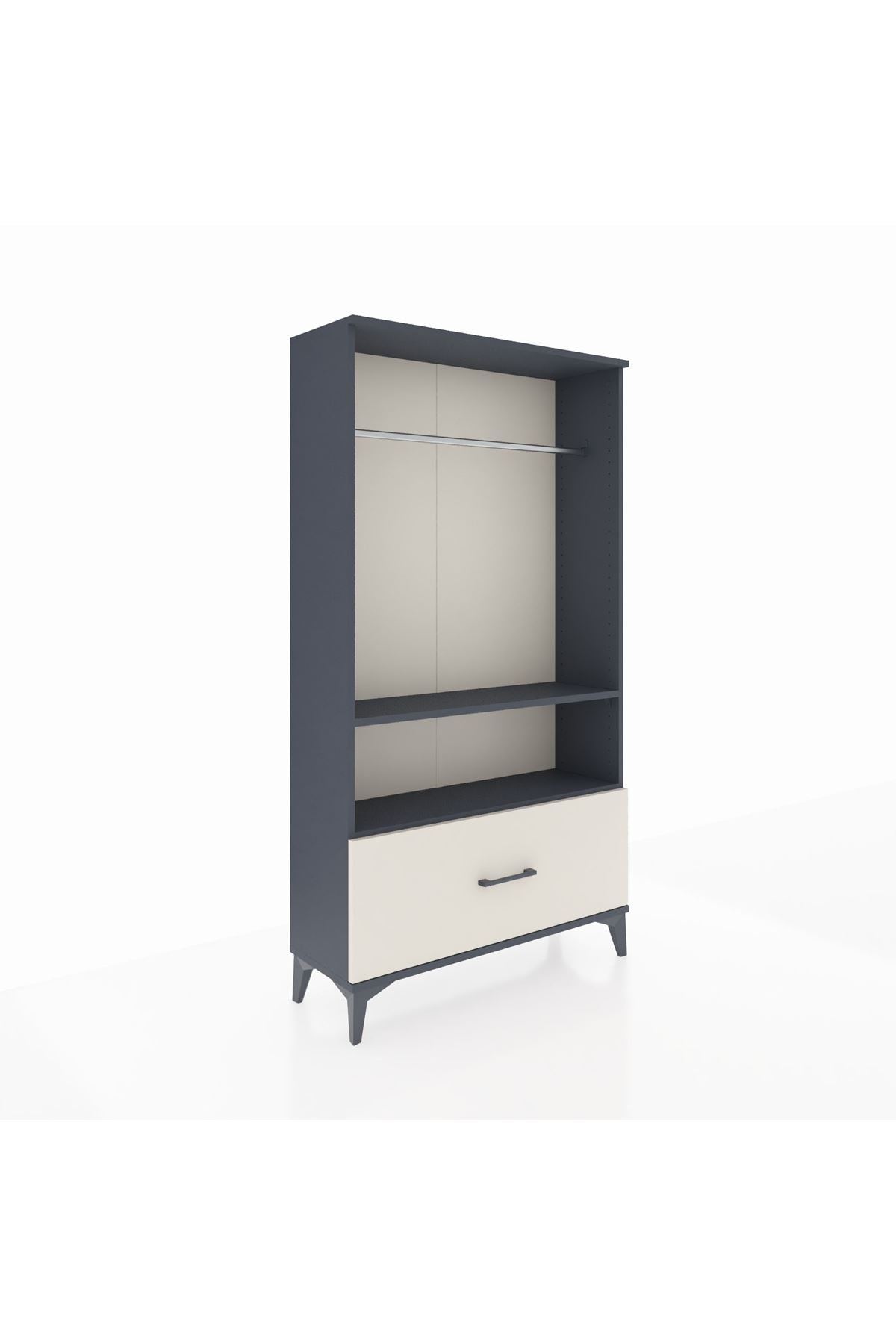 Arges Dolap 2 Raflı Tek Çekmeceli Tek Askılı 88x30x163 - S21M108V4A