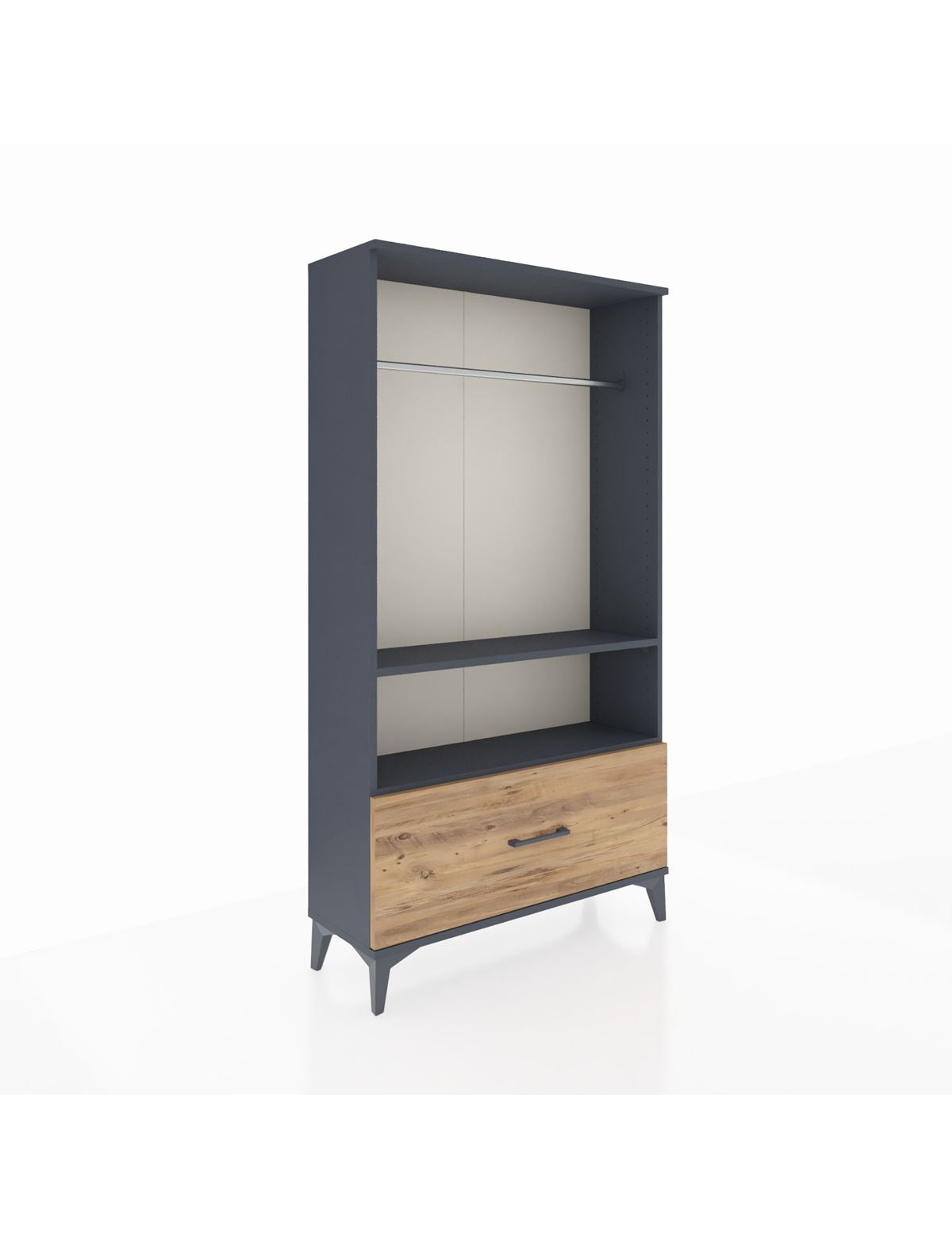 Arges Dolap 2 Raflı Tek Çekmeceli Tek Askılı 88x30x163 - S21M108V6A