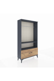 Arges Dolap 2 Raflı Tek Çekmeceli Tek Askılı 88x30x163 - S21M108V6A